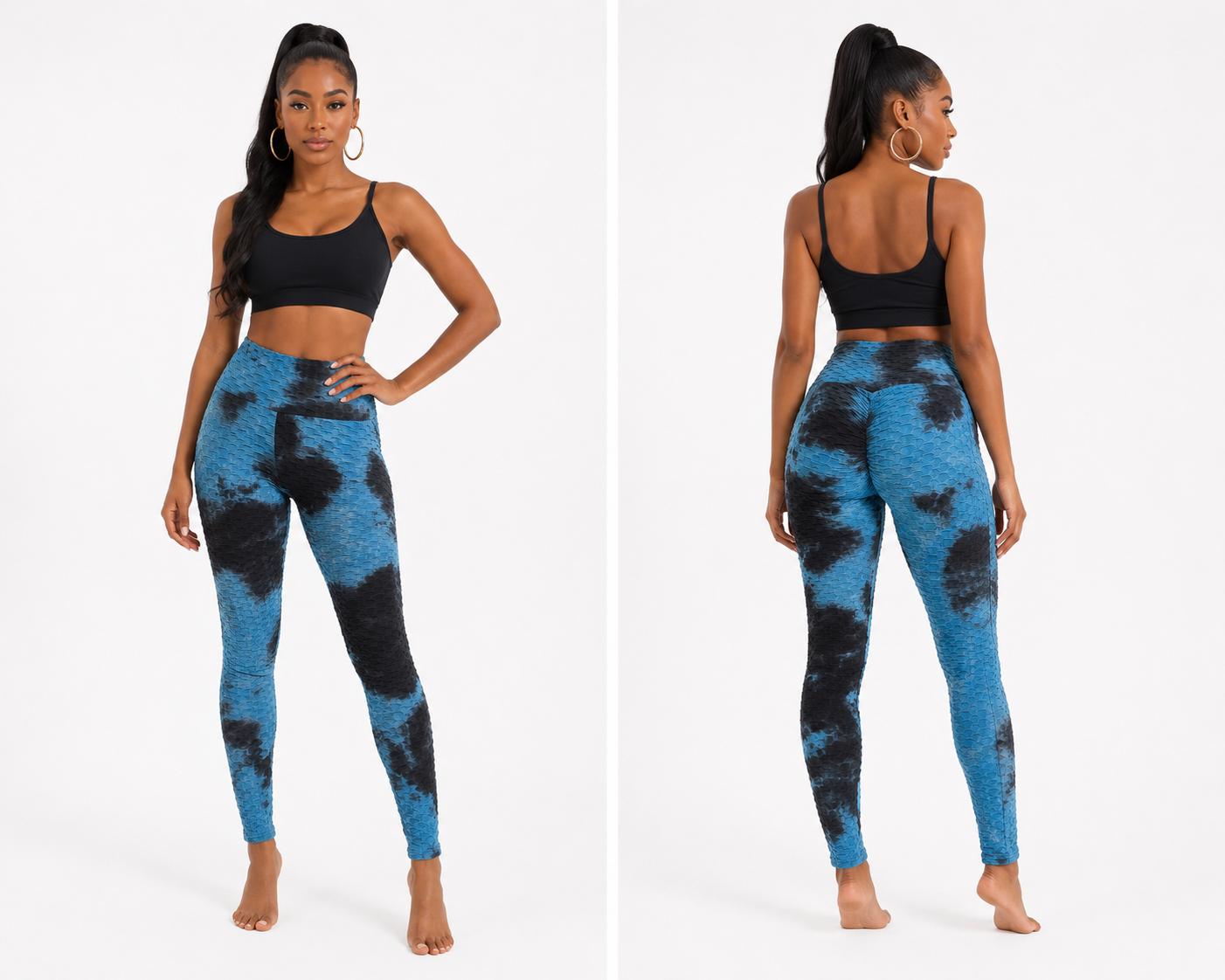 Blue Tie Dye Runch Leggings