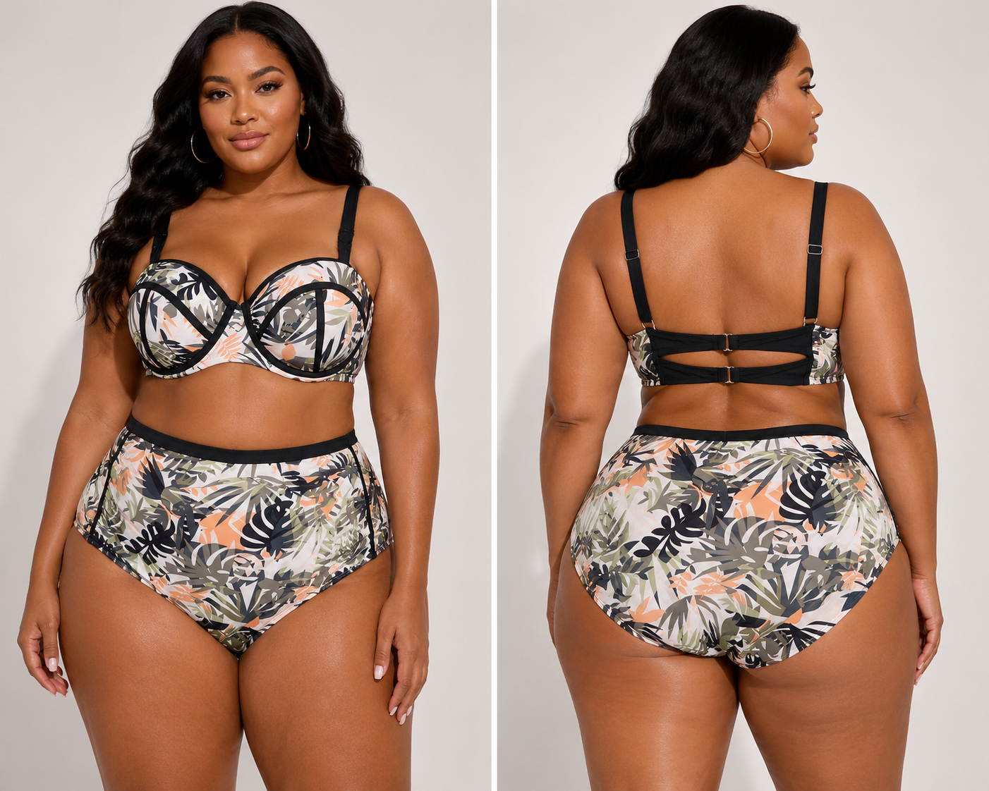 White floral Two piece bikini