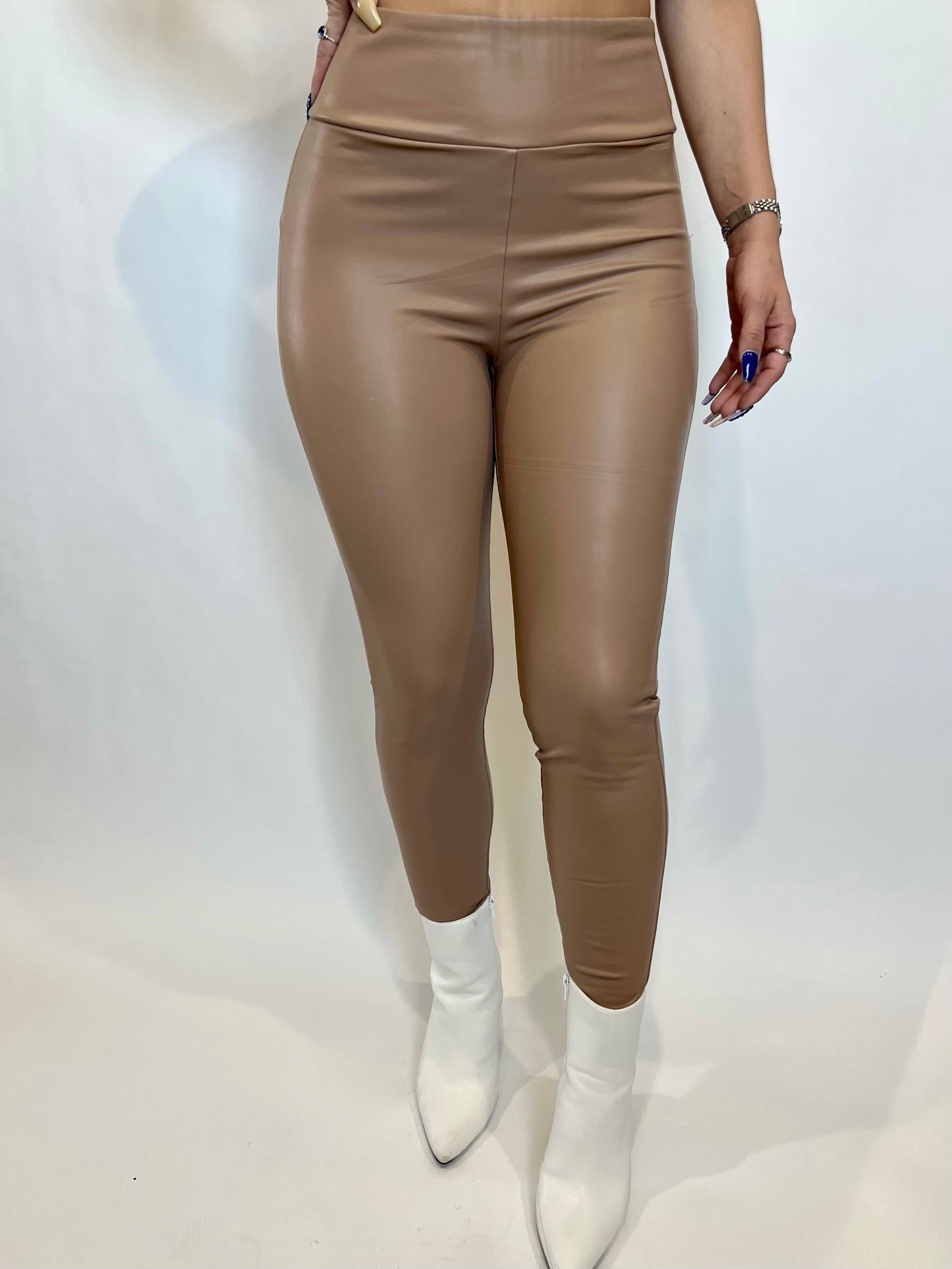 Taupe Stretch Legging Pants