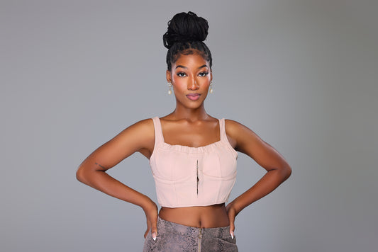 Blush Crop Hook Top