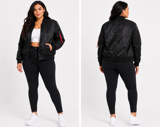 Black Bomber Utility Jacket