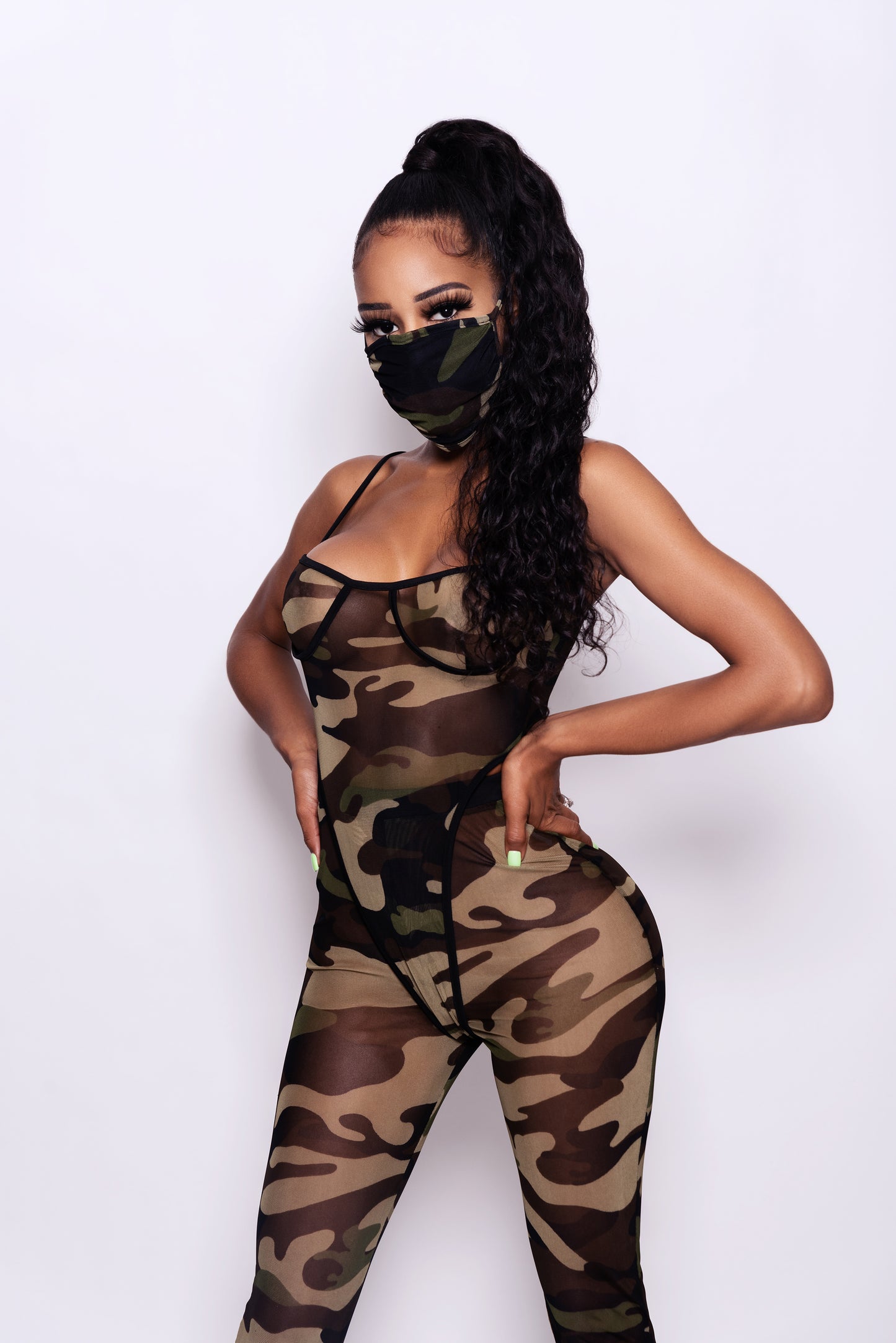 Mesh Camo Legging Set