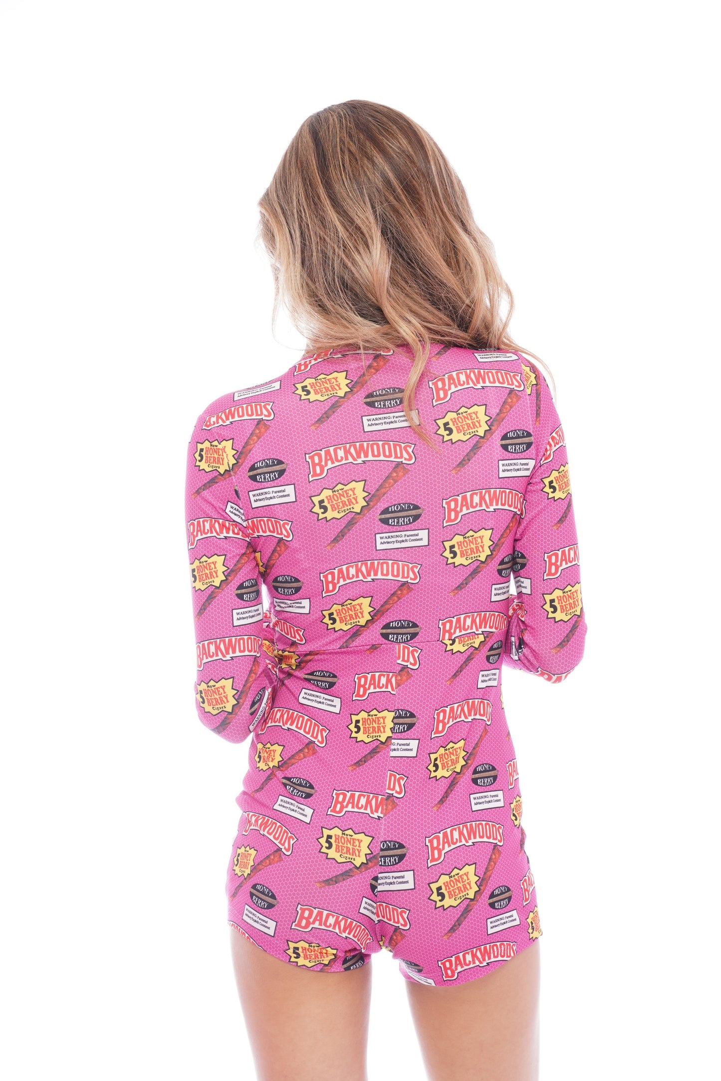 Pink Woodz Long Sleeve Onesie