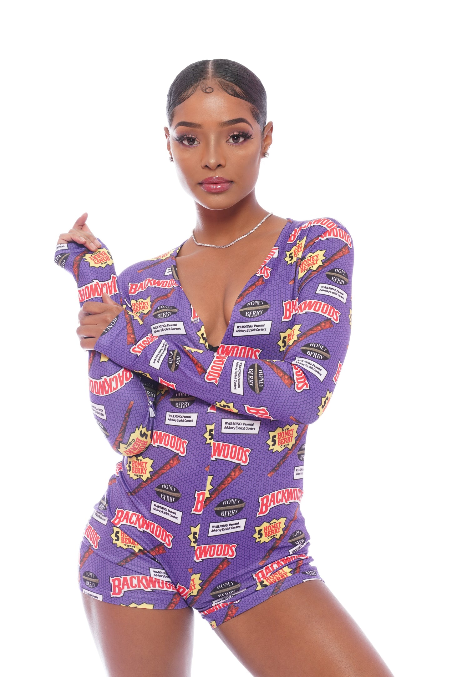 Purple Woodz Long Sleeve Onesie