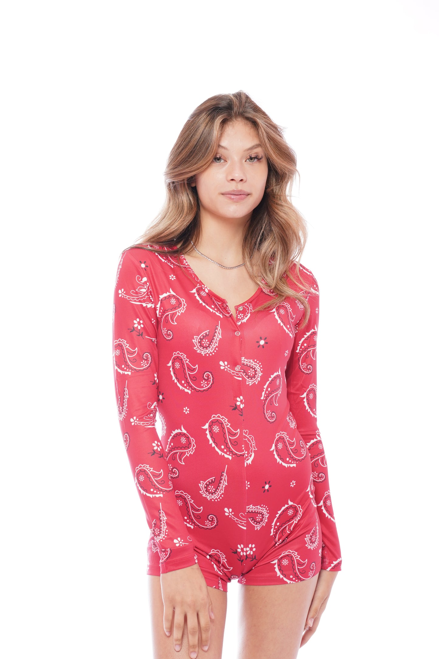 Red Bandana Long Sleeve Onesie