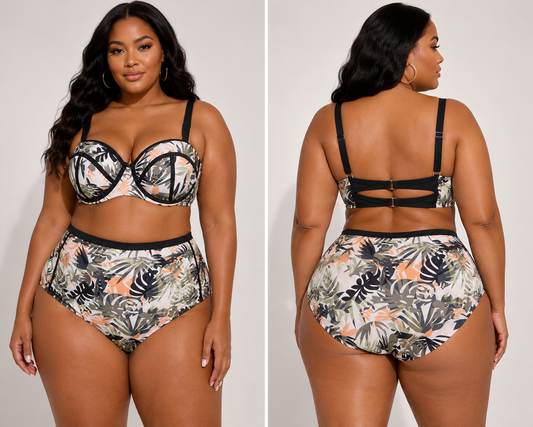 White floral Two piece bikini