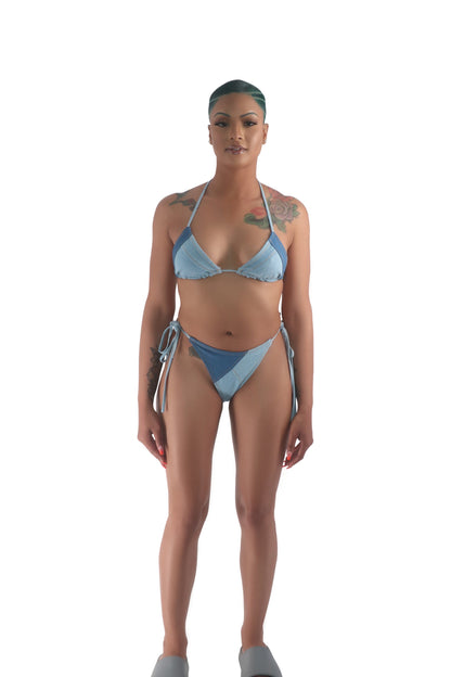 Denim Patchwork Bikini