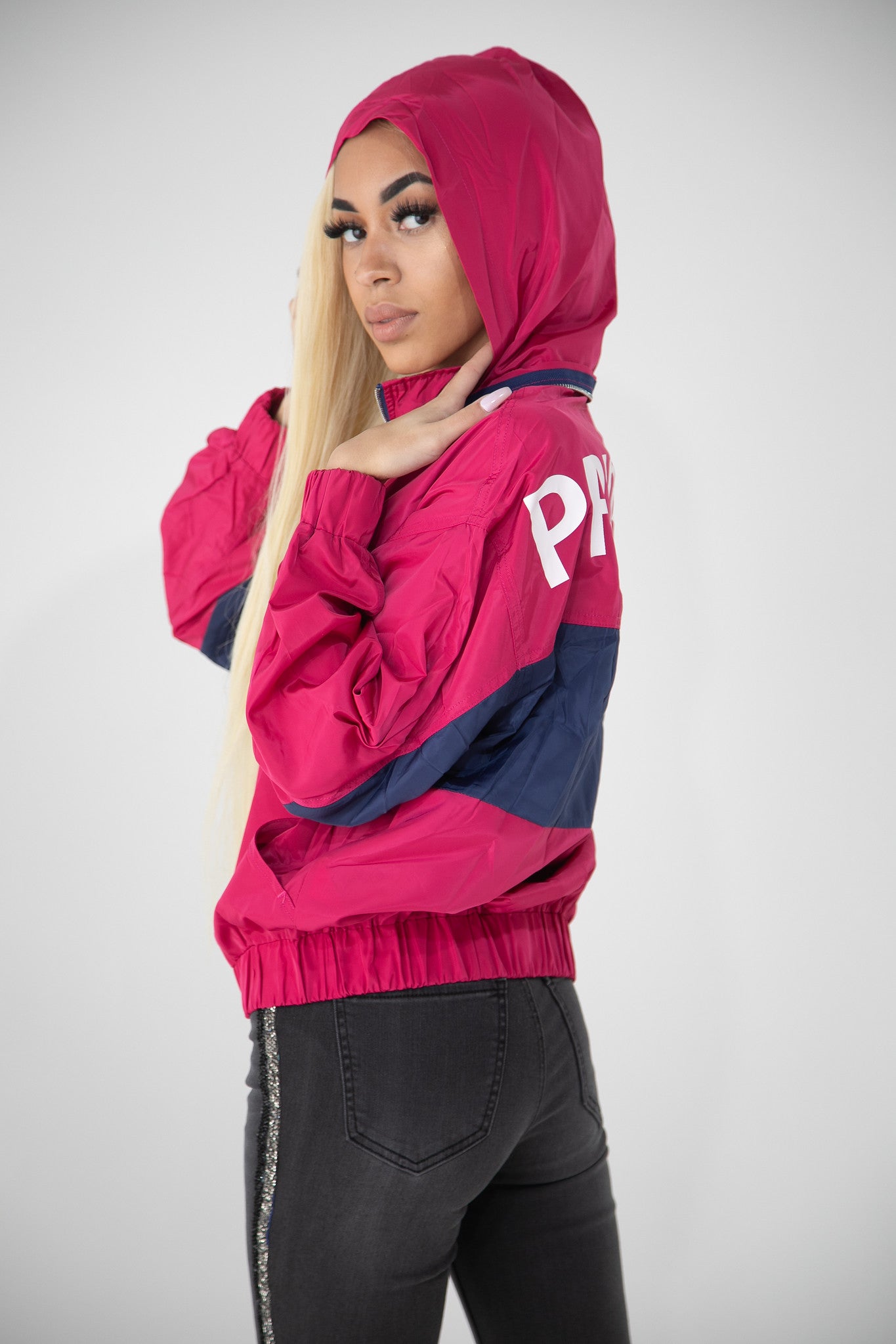 Pink Priority Windbreaker Jacket