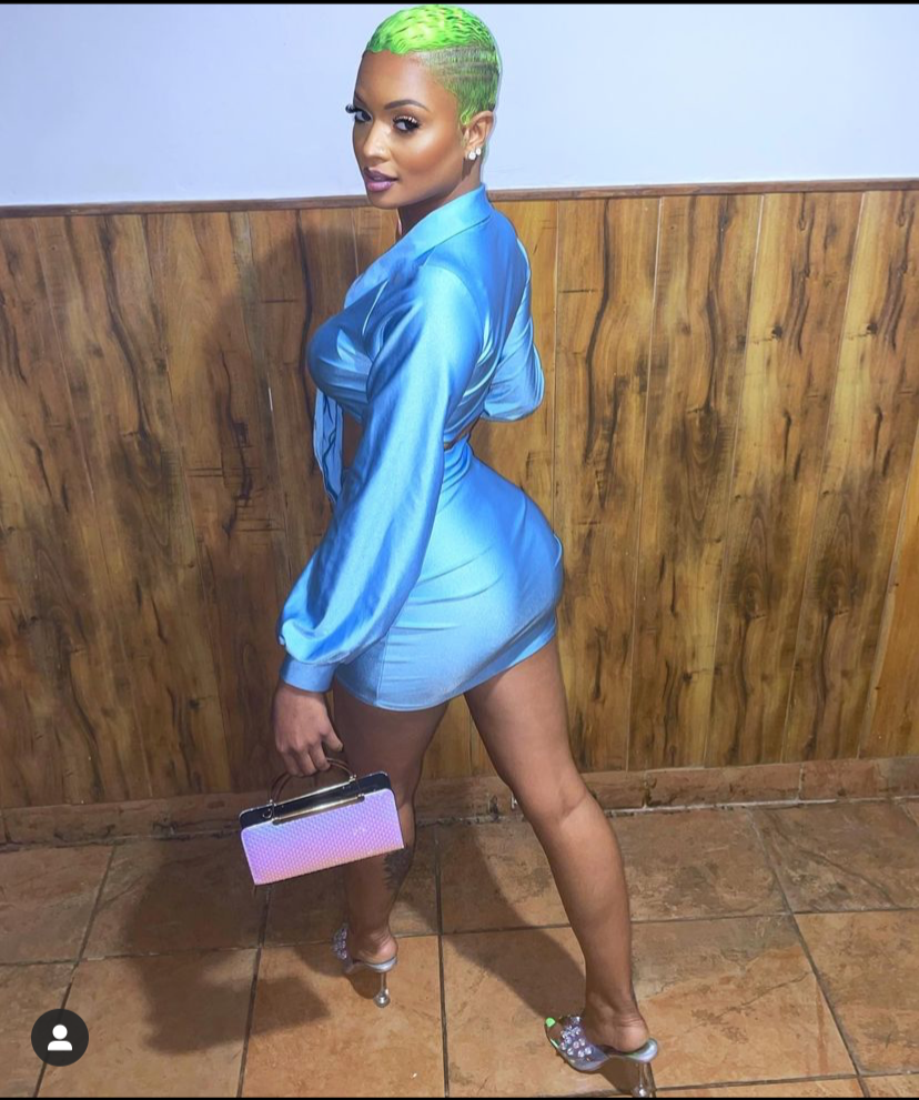 Blue Two Piece Skirt Set