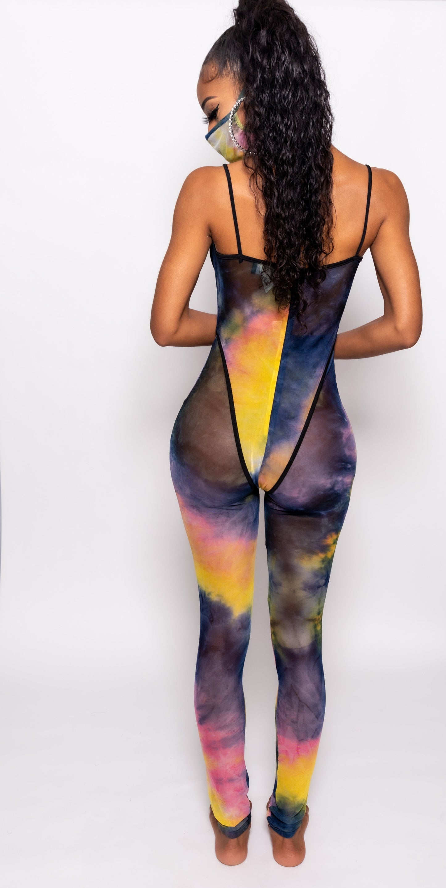 Mesh Watercolor Legging Set