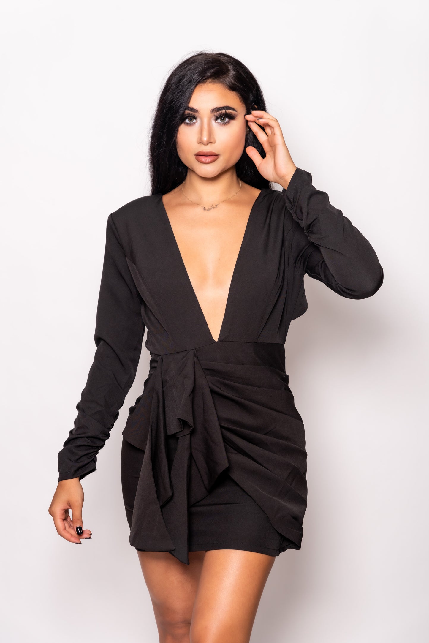 Black Ruffle Tea Party Dress