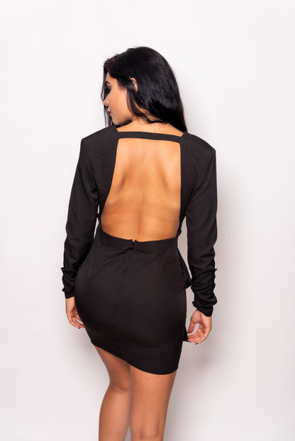 Black Ruffle Tea Party Dress